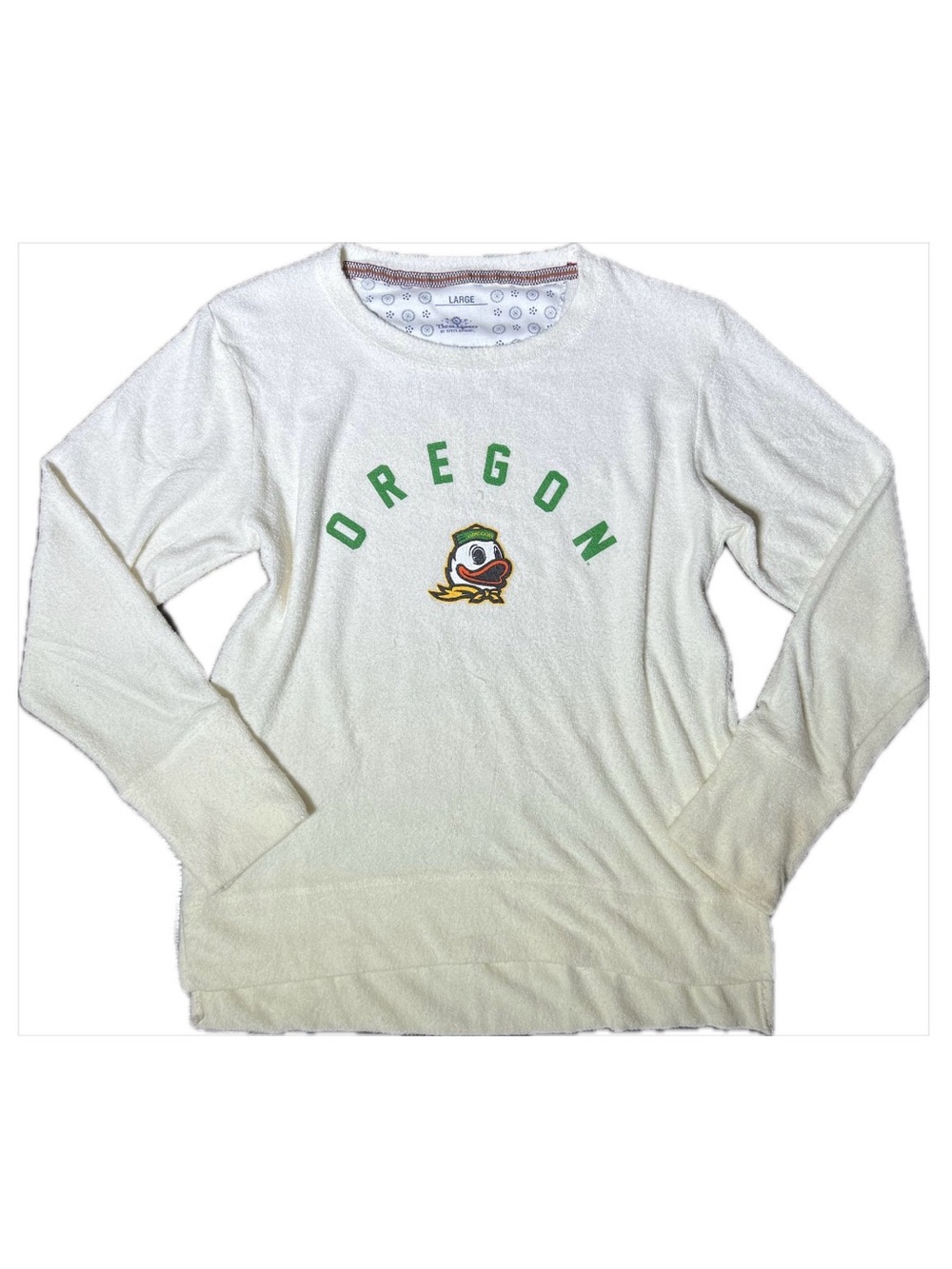 Oregon Sweatshirt Three Square by Royce Apparel Oregon Ducks Mascot Terrycloth L